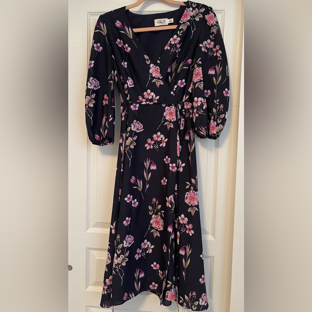 Floral Print Wrap Dress